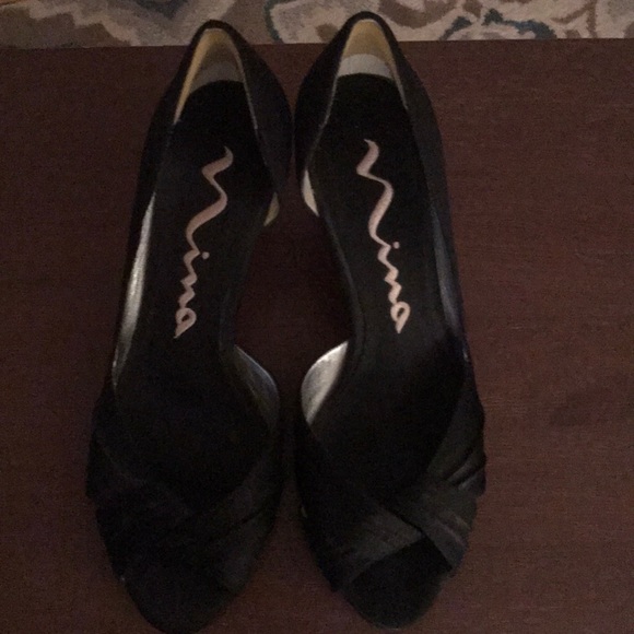 Nina Culver Pump - Black Satin - Picture 3 of 5